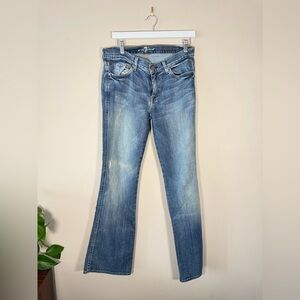 7 For All Mankind Blue "A Pocket Bootcut" Jeans - 32